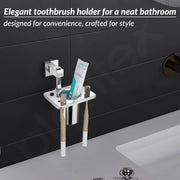 Plantex 304 Grade Stainless Steel Tooth Brush Holder/Tumbler Holder/Bathroom Accessories - Splash (Chrome)