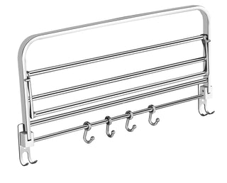 Plantex Towel Holder in Bathroom/Towel Rod for Bathroom/Cloth Hanger for Wall/Bathroom Accessories (24 Inch) Chrome