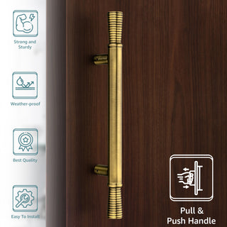 Plantex Heavy Duty Main Door Handle/14 Inch Door Handle for Main Door/Pull-Push Handle for Glass/Wooden Door- Pack of 1 (Brass Antique) - 3 Years Warranty
