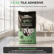 Plantex Lexora Tile Adhesive for Terracotta/Ceramic & Quarry Tiles/Polymer Modified Cement Adhesive for Floor & Wall Tiles Fixing/ Kitchen & Bathroom  Use - 20kg (LX-04, Grey)
