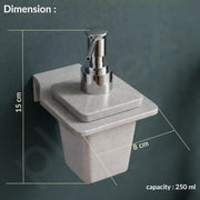Plantex Liquid Soap Dispenser for Bathroom/Acrylic Shampoo Dispenser/Hand wash Dispense/Bathroom Accessories - Pack of 1 (VIG-137, Grey)
