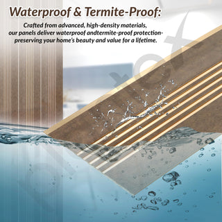 Plantex Louvers Panel for Wall/8 Feet Wall Panels/3D Charcoal Panel for Interior Walls Décor - Pack of 3 Covers - 24 Sq. Ft, Size-1 Feet x 8 Feet (WD-2204)