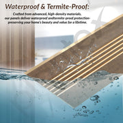 Plantex Louvers Panel for Wall/8 Feet Wall Panels/3D Charcoal Panel for Interior Walls DÃ©cor - Pack of 3 Covers - 24 Sq. Ft, Size-1 Feet x 8 Feet (WD-2204)