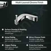 Plantex Smero Pure Brass Robe Hook/Door Hanger-Hook/Cloth-Towel Hanger/Bathroom Accessories - Aqua(Chrome)