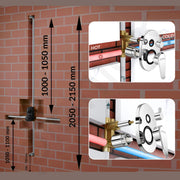 Plantex Diverter Set for Bathroom/Concealed Body High Flow Diverter Full Set with Exposed Part Kit/Bathroom Shower System - (Chrome)