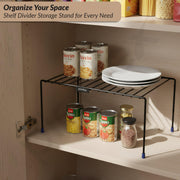 Plantex Stainless Steel Kitchen Storage Rack/Plate Storage Stand/Kitchen Cabinet Organizer/Dish Rack (Black)