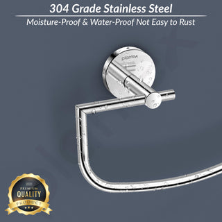 Plantex 304 Grade Stainless Steel Towel Hanger for Wash Basin/Towel Ring for Bathroom/Towel Holder/Napkin Hanger/Bathroom Accessories - Oreo (Chrome)