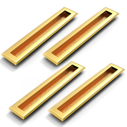 Plantex Sliding Door Handle/Concealed Handle for Sliding Door/224mm Concealed Handle for Wardrobe/Kitchen Cabinet - Pack of 4 (PVD Gold)
