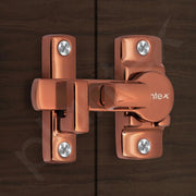 Plantex Door Latch/Flip Latch Lock for Door/Chitkani/Lock Latch for Main Door/Baby Latch for Bathroom/Bedroom/Balcony/Door Stopper - Pack of 3 (Rose Gold)