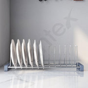 Plantex Stainless Steel Dish Rack/Thali Stand/Plate Stand for Modular Kitchen/Tandem Box Accessories - Pack of 1 (Chrome Finish)
