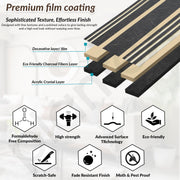 Plantex Louvers Panel for Wall/8 Feet Wall Panels/3D Charcoal Panel for Interior Walls DÃ©cor - Pack of 10 Covers - 80 Sq. Ft, Size-1 Feet x 8 Feet (WD-2208)