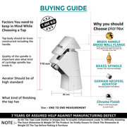 Plantex Pure Brass Basin Mixer Tap Hot & Cold with Teflon Tape/Pillar Cocke for Basin/Faucet for Wash Basin-7 Year Warranty (PRI-323-Chrome)