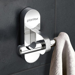 Plantex Robe Hook for Bathroom/Pure Brass Clothes Hanging Hook/Hook for Wall/Bathroom Accessories - Pack of 1 (APS-GIA-04, Chrome)