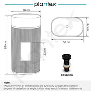 Plantex Pedestal Wash Basin/Acrylic Resin & Quartz Free Standing Wash Basin/Oval Basin for Bathroom/Home/Office - (10047, Grey)