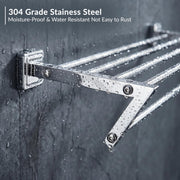 Plantex 304 Grade Stainless Steel Towel Hanger for Bathroom/Towel Rack/Towel Rod/Bathroom Accessories -Decan (24-inch - Chrome)