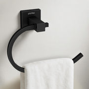 Plantex Stainless Steel Towel Holder for Bathroom/Towel Ring Holder/Napkin Holder for Washbasin/Napkin Ring/Bathroom Accessories Ã¢â‚¬â€œ Pack of 1, Aqua (Black)
