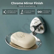 Plantex J4 Stainless Steel Wall Soap Holder for Bathroom/Soap Holder for Kitchen/Soap Stand for Bathroom/Bathroom Accessories (Chrome Finish) Angel