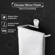 Plantex Towel Holder for Bathroom/304 Grade Stainless Steel Napkin Ring/Towel Hanger/Towel Ring/Bathroom Accessories - Pack of 1 (PM-2404, Chrome)