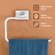 Plantex Stainless Steel Napkin holder for Wash Basin/Towel Hanger for Bathroom/Hand Towel Holder/Bathroom Accessories - Nexa (Chrome)