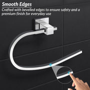 Plantex 304 Grade Stainless Steel Napkin Holder for Wash Basin/Hand Towel Holder/Hanger Bathroom Accessories - Splash (Chrome)