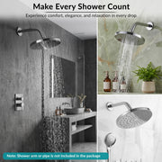 Plantex ABS Round Head Shower/10 Inch Overhead Rain Shower for Bathroom/Shower for Home/Hotel/Adjustable Shower Head for Bathroom - Pack of 1 (Chrome, D609)