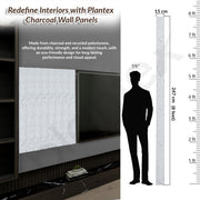 Plantex Wall Panels/Louvers Panel for Wall 8 Feet/Charcoal Panel for Interior Wall Décor/3D Wall Panel - Pack of 7 Covers - 28 Sq. Ft, Size-5 Inch x 8 Feet (White Marble)