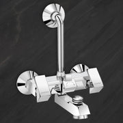 Plantex Brass Wall Mixer for Bathroom 3 in 1/L-Bend Connector for Overhead/Hand Shower/Spout Mixer Tap/Mixture Tap for Bathroom with 7-Year Manufacturer's Warranty-(Pri-319-Chrome)