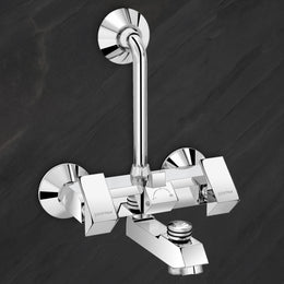 Plantex Brass Wall Mixer for Bathroom 3 in 1/L-Bend Connector for Overhead/Hand Shower/Spout Mixer Tap/Mixture Tap for Bathroom with 7-Year Manufacturer's Warranty-(Pri-319-Chrome)