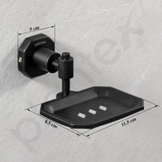 Plantex 304 Grade Stainless Steel Soap Holder for Bathroom/Soap Dish/Soap Stand for Kitchen Sink/Soap Case/Bathroom Accessories- Nipron (Black)
