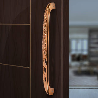 Plantex Heavy Duty Door Handle/Door & Home Decor/13-inches Main Door Handle/Door Pull Push Handle - Pack of 1 (311-PVD Rose Gold Finish)