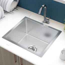 Plantex Guranteed Stainless Steel 304 Grade Kitchen Sink/Undermount Handmade Sink for Kitchen with 7 Years of Warranty by Plantex/Single Bowl Sink with All Fittings & Drying Rack(Matt - 16x18 Inches)