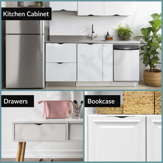 Plantex Profile Handle for Kitchen Cabinet/6 Inch Alluminium Drawer Profile Handle/Wardrobe Pull Handle for Home/Office/Hotel - Pack of 1 (Black)