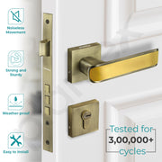 Plantex Main Door Lock/Mortise Lock for Door with 3 Years of Warranty by plantex/Door Locks for Home with Brass Lock Body & Cylinder (7112 - PVD Gold & Brass Antique)