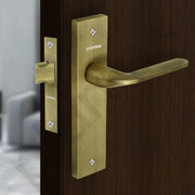 Plantex Heavy Duty Door Lock ÃƒÂ¢Ã¢â€šÂ¬Ã¢â‚¬Å“ Bathroom Door Lock/Mortise 8inch Keyless Plate Handle Set for Home/Bathroom/Store Room/Balcony/Office with Baby Latch (8060, Brass Antique)