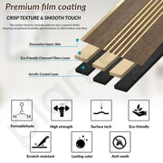 Plantex Louvers Panel for Wall/8 Feet Wall Panels/3D Charcoal Panel for Interior Walls Décor - Pack of 5 Covers - 40 Sq. Ft, Size-1 Feet x 8 Feet (WD-2204)