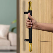 Plantex Heavy Duty Main Door Handle/14 Inch Door Handle for Main Door/Pull Push Handle for Glass/Wooden Door Ã¢â‚¬â€œ Pack of 1 (121,Black & Gold) - 3 years Warranty