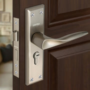 Plantex Door Lock Handle Set/6-Lever Lock Mechanism with 3 Years of Warranty by plantex/Mortise Lock with 3 Keys,Lock Body & Cylinder (PTP-01, Satin)