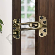 Plantex Swing Bar Lock for Hinged Swing-in Doors, Safety Door Guard for All Door, Door Latch Pack of 8 (Brass Antique)