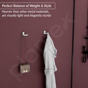 Plantex Smero Pure Brass Made Hooks for Hanging Clothes and Towel in Bathroom/Robe Hook/Hanger for Living Room - Superb (Chrome)