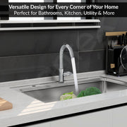 Plantex PAC-1812 Kitchen Sink Tap with Water Efficient Tap Aerator/Wall Mount Sink Tap for Kitchen Basin with 360Ãƒâ€šÃ‚Â° Swivel Spout (Chrome)