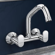 Plantex Pure Brass Kitchen Sink Tap/Sink Mixer Tap Hot and Cold/Kitchen Taps for Home Sink with Brass Wall Flange and Teflon Tape-7 Year Warranty by Plantex (ORN-215-Chrome)