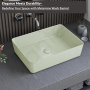 Plantex Melamine Counter Top Wash Basin/Tabletop Basin/Washbasin for Bathroom/Restaurants/Office (Mint Green, 18 x 13 x 4.5 Inch)