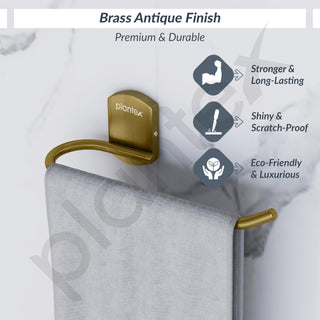 Plantex 304 Stainless Steel Towel Hanger for Wash Basin/Hand Towel Ring/Napkin Hanger/Bathroom Accessories (Brass Antique) Parv
