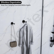 Plantex 304 Grade Stainless Steel Robe Hook/Cloth-Towel Hanger/Napkin Hanger/Bathroom Accessories - Skyllo (Black)