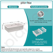 Plantex Undermount Sink for Kitchen/Quartz Acrylic Kitchen Sink with 10 Years Warranty by Plantex/Granite Single Bowl Sinks with Coupling (Rayon 32x20 Inches)