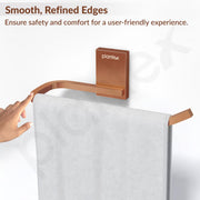 Plantex 304 Grade Stainless Steel Napkin Holder for Wash Basin/Towel Holder for Bathroom/Towel Holder/Towel Ring/Bathroom Accessories - Crystal (PVD Rose Gold)