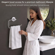 Plantex Towel Ring for Bathroom/Stainless Steel Towel Holder/Towel Hanger for Washbasin/Bathroom Accessories - Pack of 1 (Chrome)