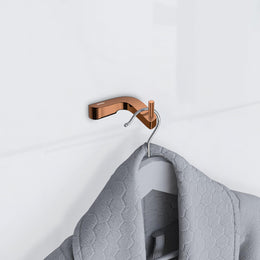 Plantex Smero Pure Brass Made Robe Hook for Bathroom/Cloth Hanger for Wall/Hooks for Clothes Hanging - Smart (PVD Rose Gold)