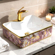 Plantex Table Top Wash Basin for Bathroom/Designer Ceramic Washbasin/Countertop Vessel Sink Basin (19 x 15 x 5.5 Inch)