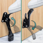Plantex Door Stopper for Home Hydraulic/Premium 5 Inch Door Stoper/Kickdown Stop with One Touch Adjustable Height & Rubber Tip -Pack of 8 Door Stops (186-Black)